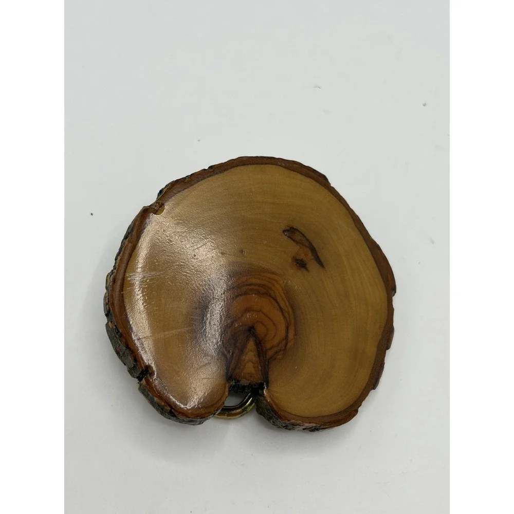 Vintage Wood Stump Cut Limb Belt Buckle Handmade Boho Hippie‎ Arborist Nature